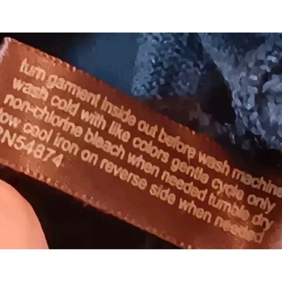 THE LIMITED Cowl Neck Pullover Tunic Sweater M Long Sleeve Navy Blue Y2K - Picture 10 of 10